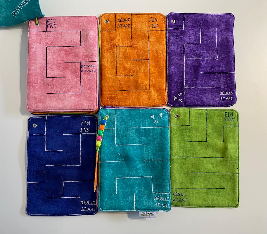 labyrinthes 6 différentes couleurs, mazes 6 different colors