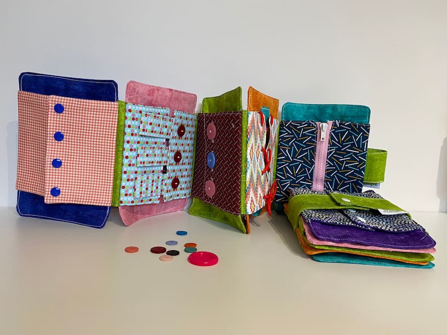 Snap zip 5 pièces avec modèle plié, Snap zip 5 pieces with folded model