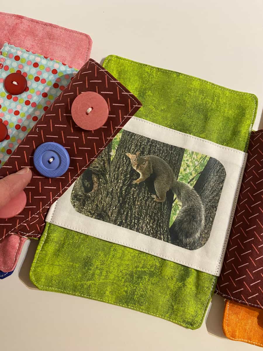 Snap zip avec image écureuil, Snap zip with squirrel image