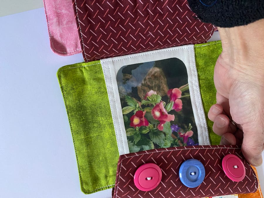 Snap zip avec image fleurs aquatiques, Snap zip with aquatic flowers image