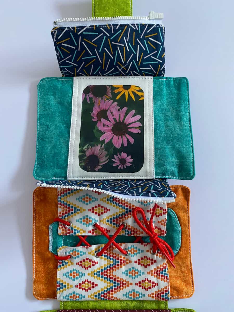 Snap zip avec image fleurs, Snap zip with flowers image