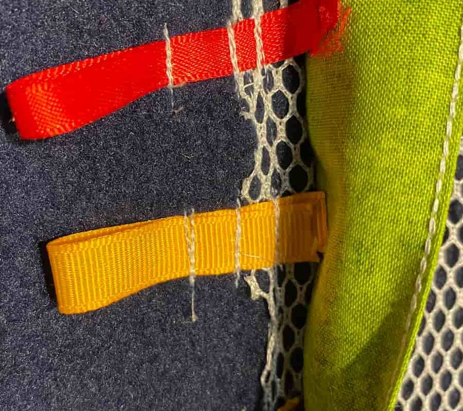 fixation rubans étape 1, ribbons attachement step 1