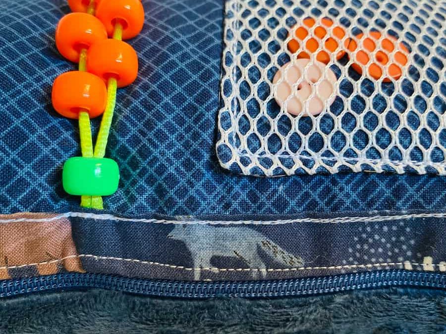 Pico au carré pêcheur vue rapprochée poche, Pico squared fisherman close-up view pocket