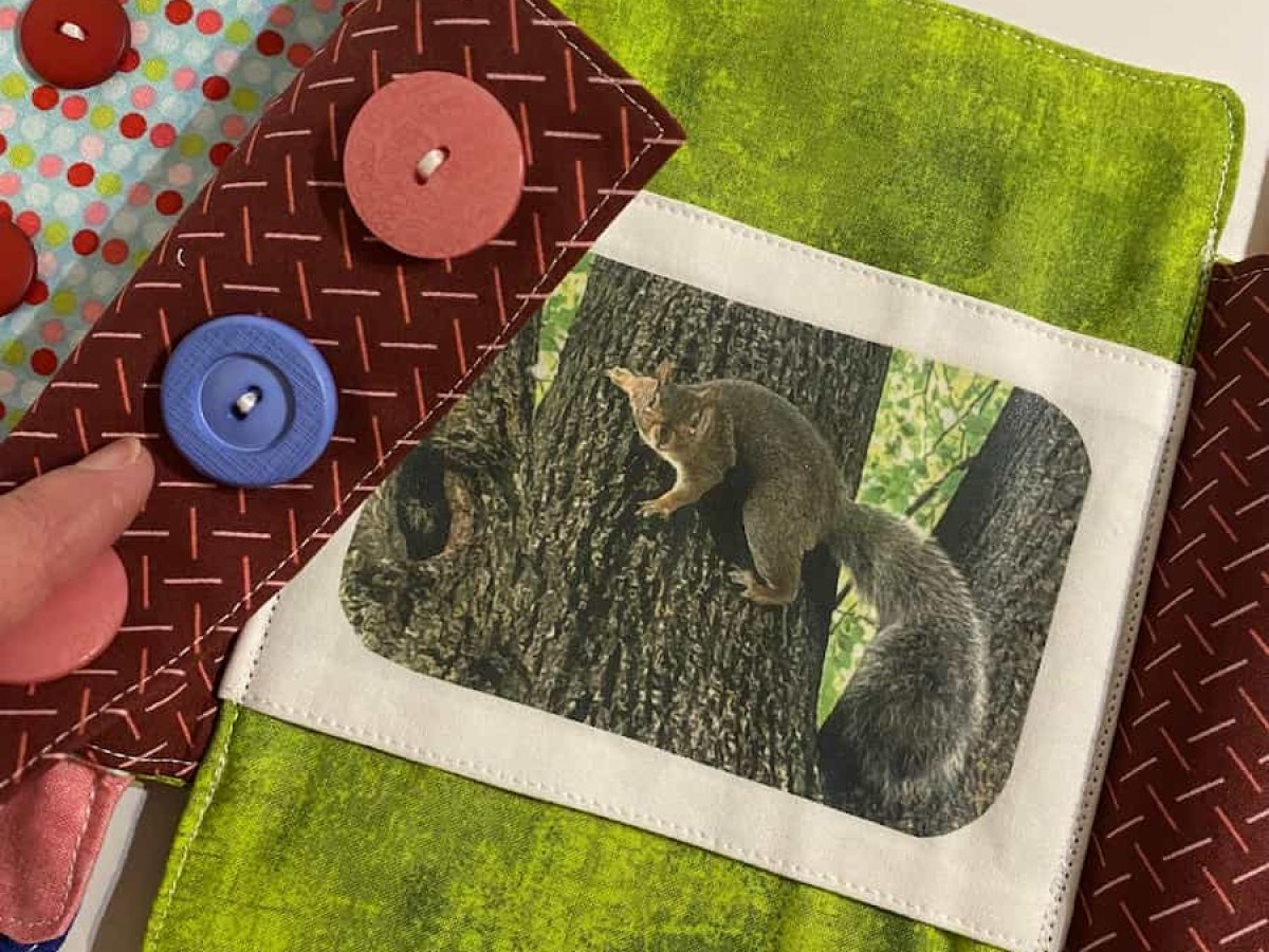 Snap zip avec image écureuil, Snap zip with squirrel image